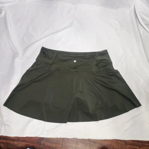 Athleta Women's Ace Tennis Skort 15 1/2 XL Green Short Pockets Pickleball Golf - Picture 5 of 11